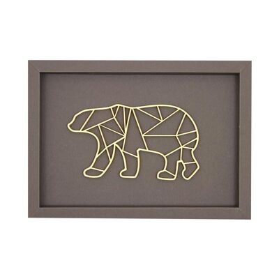 Polar bear - picture card wooden lettering