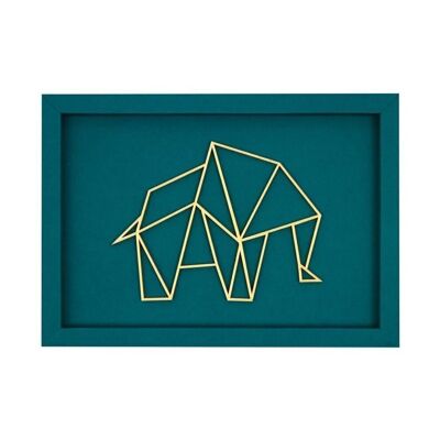 Elephant large - picture card wooden lettering