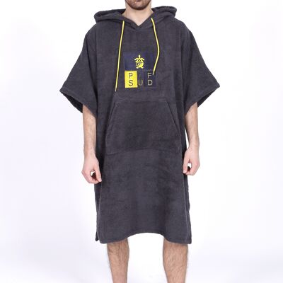 Pacifique Sud - Poncho Surf Grey With Sleeves