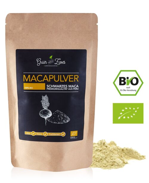 Bio Maca Pulver schwarz