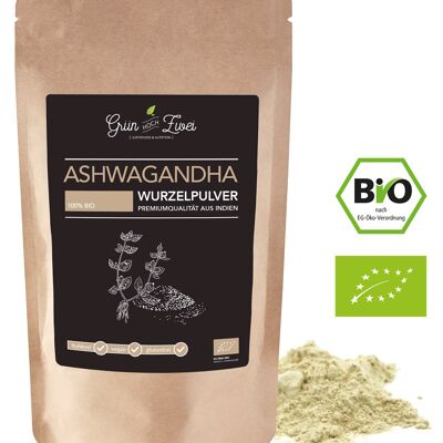 Polvo de ashwagandha orgánico