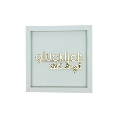 Lucky suits you - frame card wood lettering magnet