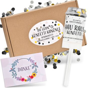 Les canons à confettis rechargeables Gudn (couleur : noir / gris / nombre d'or : 4 pièces) 1