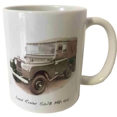 Land Rover SWB Mk1 1951 - 11oz Ceramic printed mug