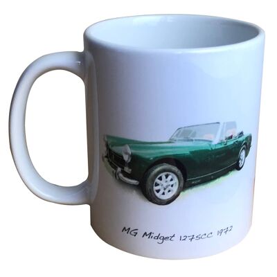 MG Midget 1275cc 1972 - 11oz Printed Ceramic Souvenir Mug