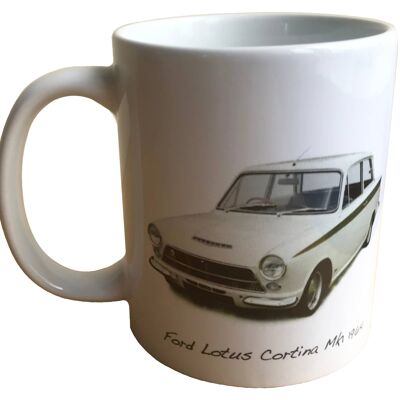 Ford Lotus Cortina Mk1 1964 - 11oz Printed Ceramic Mug