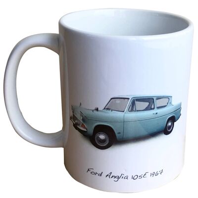 Ford Anglia 105E 1967 - 11oz Printed Ceramic Mug