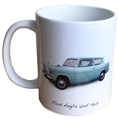 Ford Anglia 105E 1967 - 11oz Printed Ceramic Mug