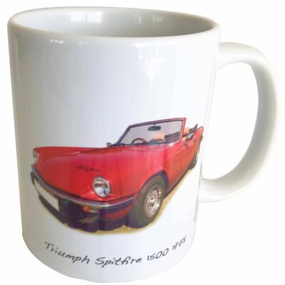 Triumph Spitfire 1500 1978 - 11oz Printed Ceramic Souvenir Mug