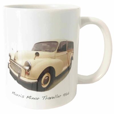 Morris Minor Traveller 1966 (Cream) - 11oz Ceramic Souvenir Mug