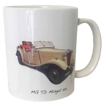 MG TD Midget 1951 - 11oz Printed Ceramic Souvenir Mug