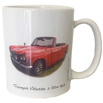 Triumph Vitesse Convertible 1967 - 11oz Printed Ceramic Souvenir Mug