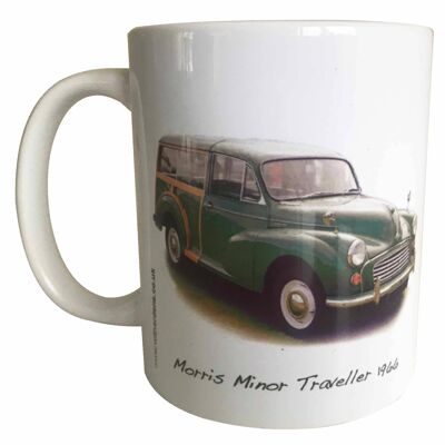 Morris Minor Traveller 1966 (Green) - 11oz Ceramic Souvenir Mug