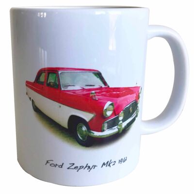 Ford Zephyr Mk2 1961 - 11oz Printed Ceramic Mug