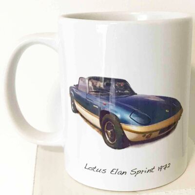Lotus Elan Sprint 1972 (Blue) - 11oz Printed Ceramic Mug