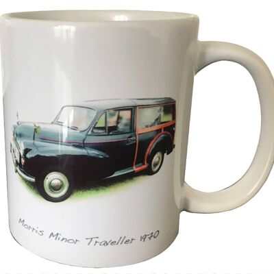 Morris Minor Traveller 1970 (Black) - 11oz Ceramic Souvenir Mug