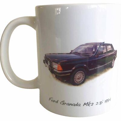 Ford Granada 2.8i Mk2 1984 - 11oz Printed Ceramic Mug