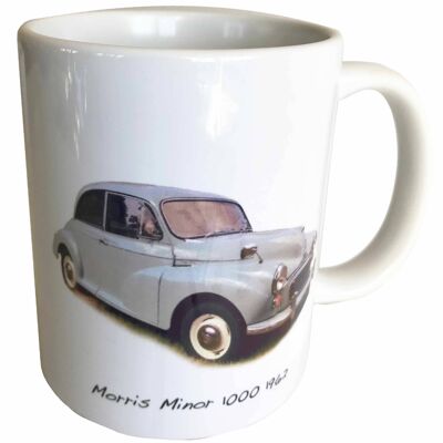 Morris Minor 1000 1962 (Pale Blue) - 11oz Ceramic Souvenir Mug