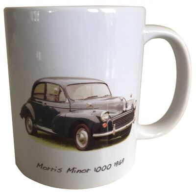 Morris Minor 1000 1969 (Dark Blue) - 11oz Ceramic Souvenir Mug