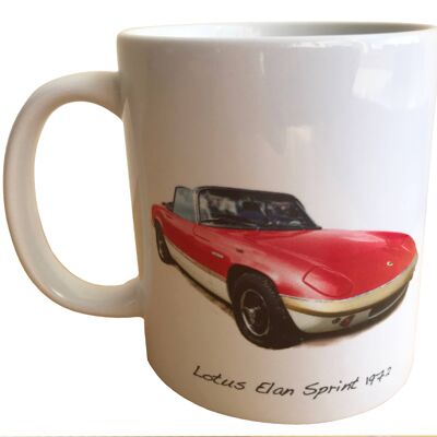 Lotus Elan Sprint 1972 (Red) - 11oz Printed Ceramic Mug
