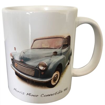 Morris Minor Convertible 1961 (Pale Blue) - 11oz Ceramic Souvenir Mug