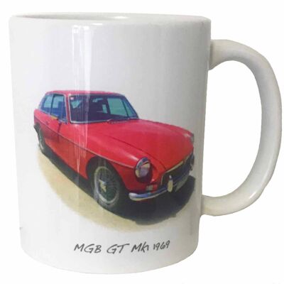 MGB GT Mk1 1969 (Red) - 11oz Printed Ceramic Souvenir Mug