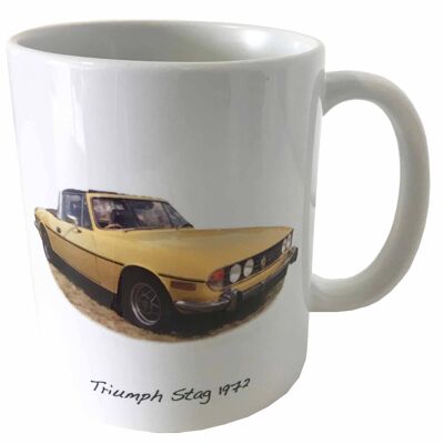 Triumph Stag 1972 - 11oz Printed Ceramic Souvenir Mug