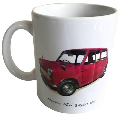 Morris Mini 848cc 1961 (Red) - 11oz Printed Ceramic Souvenir Mug