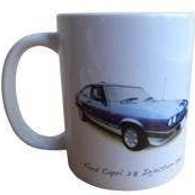 Ford Capri 2.8i 1986 (Blue) - 11oz Printed Ceramic Mug