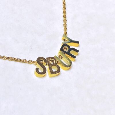 18k Gold Plated stainless steel Custom Name Necklace