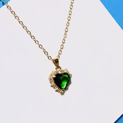 Halskette mit Smaragdherz