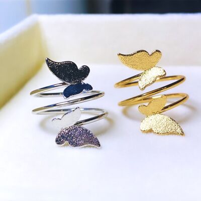 Bestie Butterfly Rings (regolabile)- Set di 2