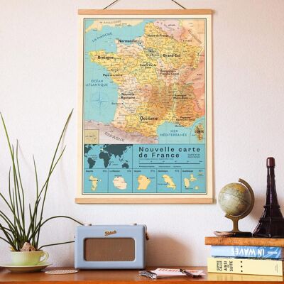 Vintage New France Kartenplakat