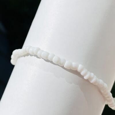 Beaded Anklet White