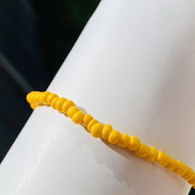Beaded Anklet Yellow