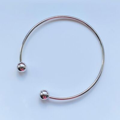 Simple Cuff Bangle Bracelet for women Silver