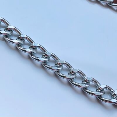 Cuban link chain Necklace Silver