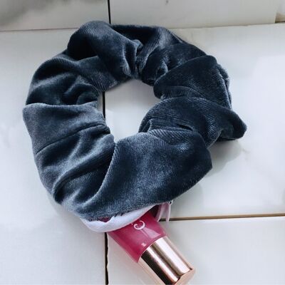 Silver Grey zip scrunchie