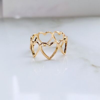 Heart Ring (Adjustable) - Gold
