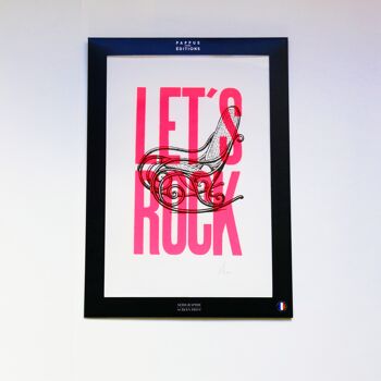 Affiche Let's Rock 30 x 40 cm - Sérigraphie signée 4