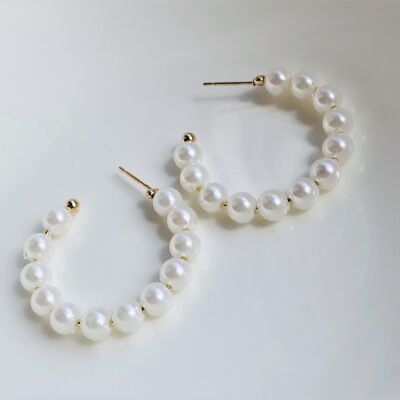 Mini Pearl Love Earrings