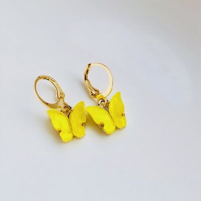 Butterfly earrings - Yellow