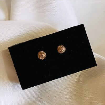 Rough Golden Stud Earrings