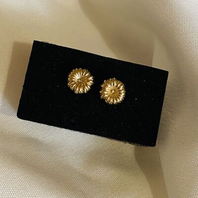 Golden flower Stud Earrings