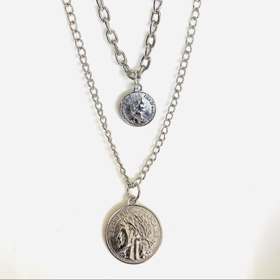 Double coin Necklace