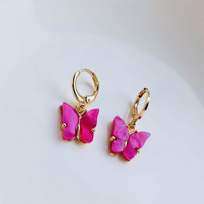 Butterfly earrings - Pink