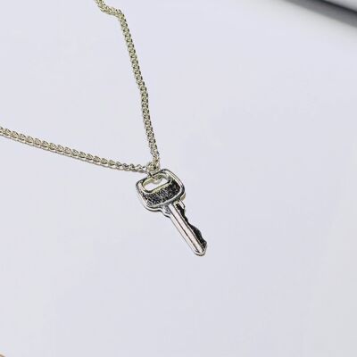 Key Necklace (GOLD/SILVER) - Silver