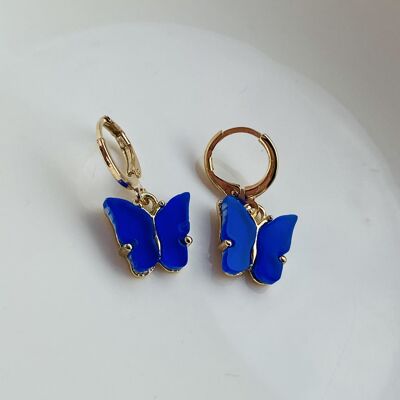 Butterfly earrings - Blue