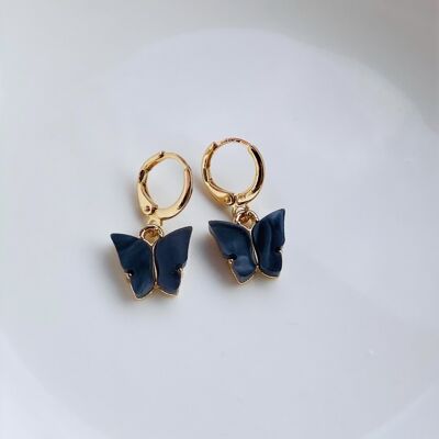 Butterfly earrings - Black