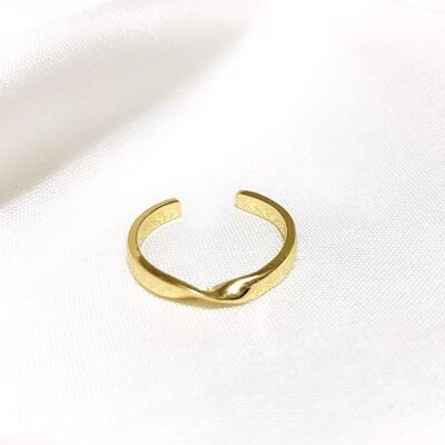 Audacity ring Gold -ADJUSTABLE (16mm)
